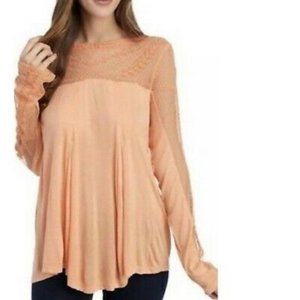 Free People Jojo Mixed Media Long Sleeve T-Shirt